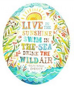 Live in the sunshine, swim in the sea, drink the wild air
