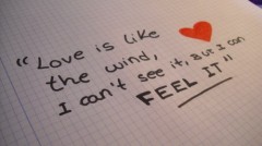 Love is like the wind, I can't see it, but I can feel it